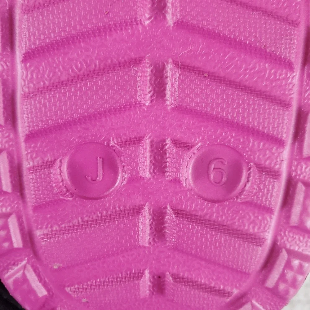 Crocs Classic Lined‎ Glitter Kids Clogs Sz 6 Fuchsia Fun Slingback Sandals